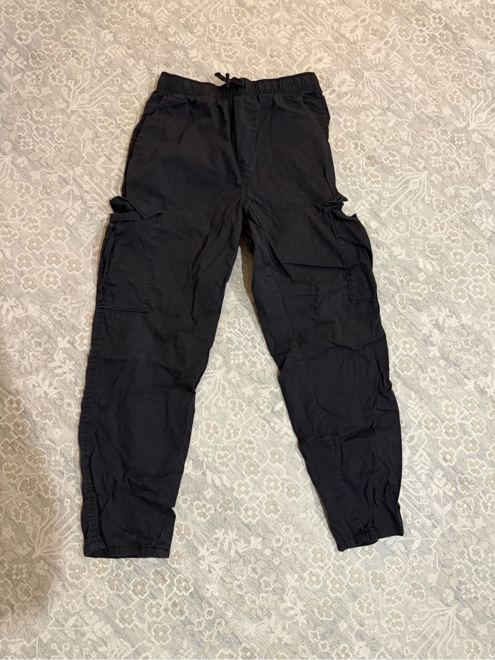 H&M Black Cargo Pants with Elastic Waist